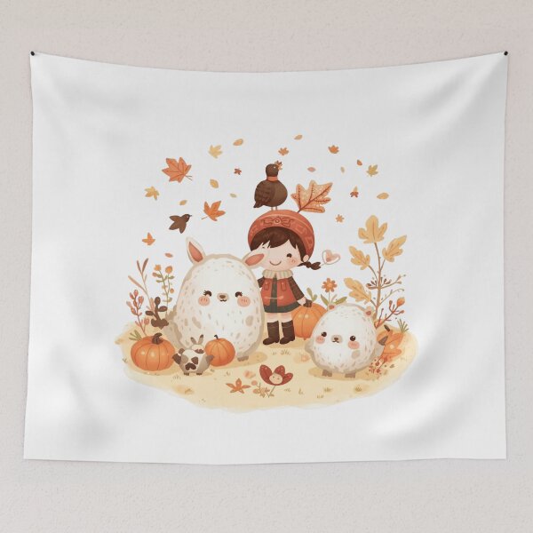 Item preview, Little Kawaii Friends in Autumn designed and sold by ArtBySylvia.
