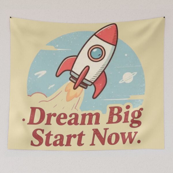 Item preview, Rocket Launch with Motivational Quote Design designed and sold by Iuqiune.
