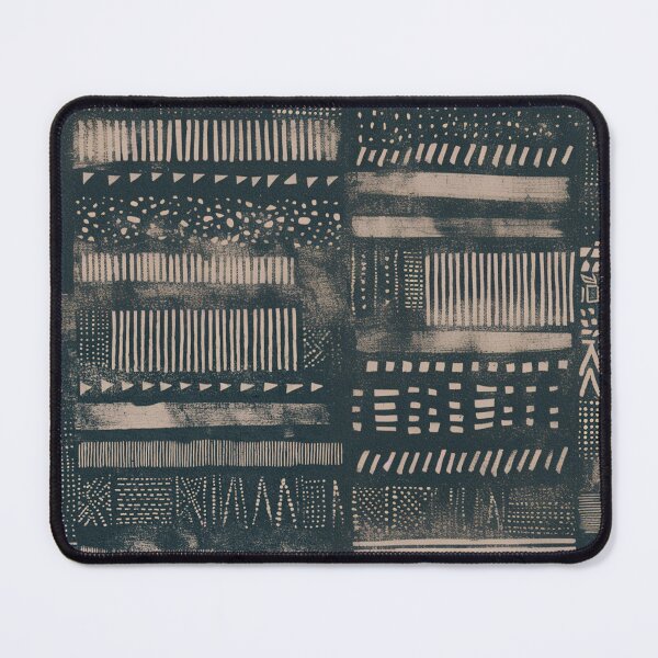 Item preview, Mudcloth Boho Geometric - Hand-Drawn Stripes and Dots designed and sold by trajeado14.