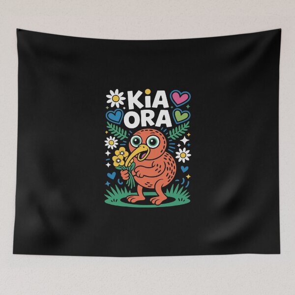 Item preview, Kia Ora: A Cute & Positive Kiwi Bird designed and sold by 89BLACK.