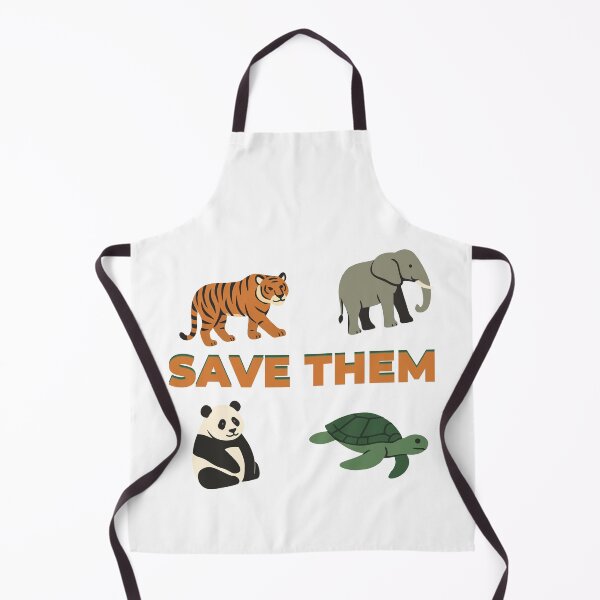 Item preview, Endangered Species Minimalist Illustration – Panda, Tiger, Elephant & Sea Turtle designed and sold by DKunic.