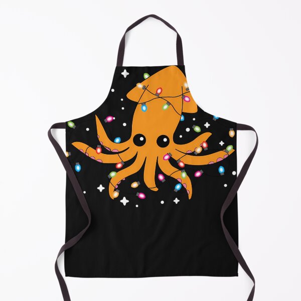 Item preview, Christmas Squid With Fairy Lights designed and sold by tarascykallalq.
