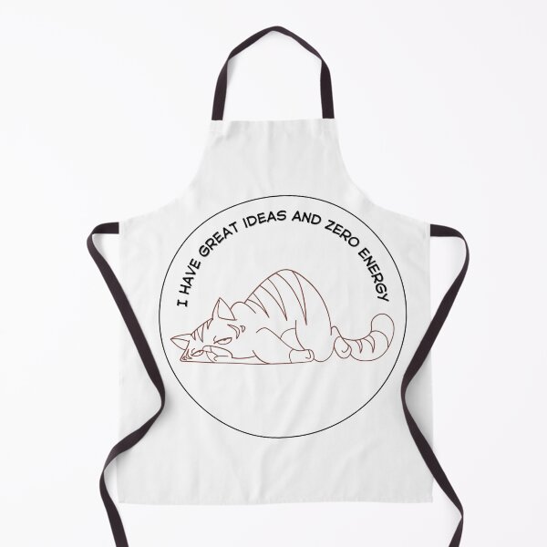 Item preview, Lazy Cat Funny Quote Sticker – I Have Great Ideas and Zero Energy designed and sold by MiraDesignCo.