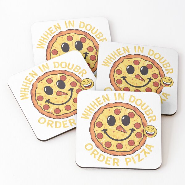 Item preview, When in Doubt Order Pizza Funny Smiley Pizza designed and sold by HobsS.