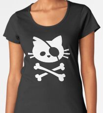 Pirate Cat: Skull and Crossbone Women's Premium T-Shirt