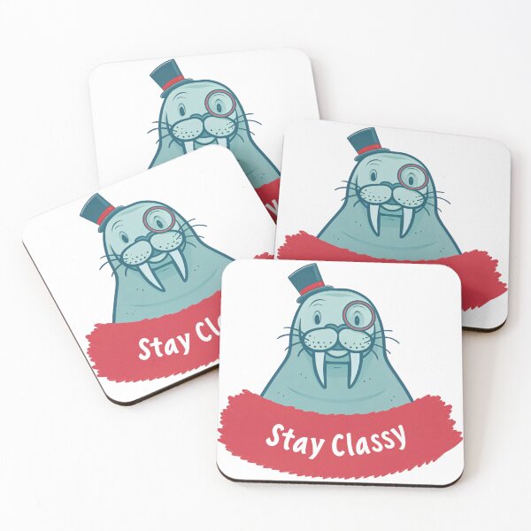 Item preview, Stay Classy Walrus Gentleman Sticker designed and sold by kacperartdesign.