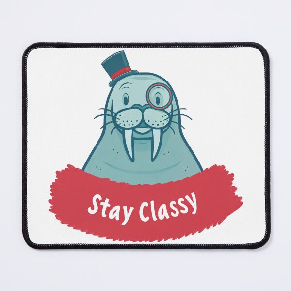 Item preview, Stay Classy Walrus Gentleman Sticker designed and sold by kacperartdesign.