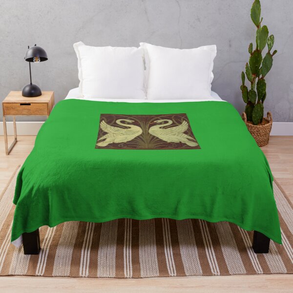 Item preview, Art Deco Swan Rush and Iris designed and sold by JuliaKonrad.