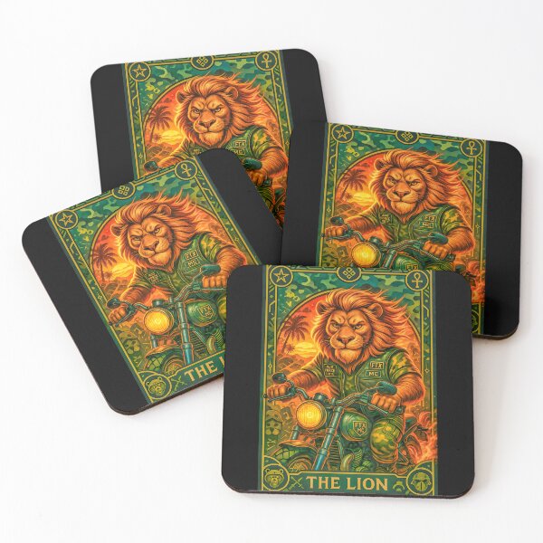 Item preview, The Lion Tarot Card – FTX MC Jungle Commander in Tactical Gear designed and sold by Fresh-Threads-X.