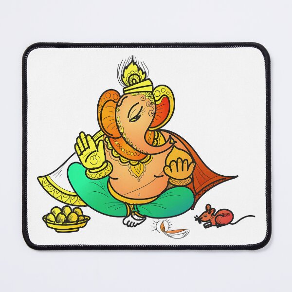 Item preview, Colorful Ganesha Art – Hindu Elephant God Illustration for Spiritual Decor & Gifts designed and sold by Asapusri.