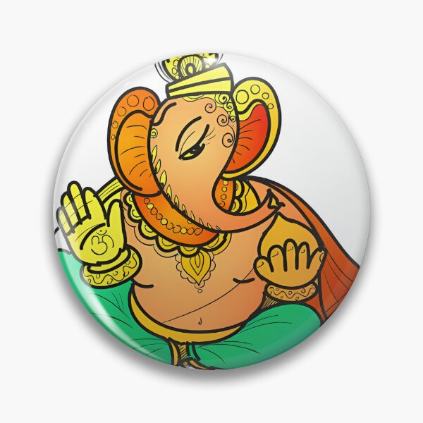 Item preview, Colorful Ganesha Art – Hindu Elephant God Illustration for Spiritual Decor & Gifts designed and sold by Asapusri.