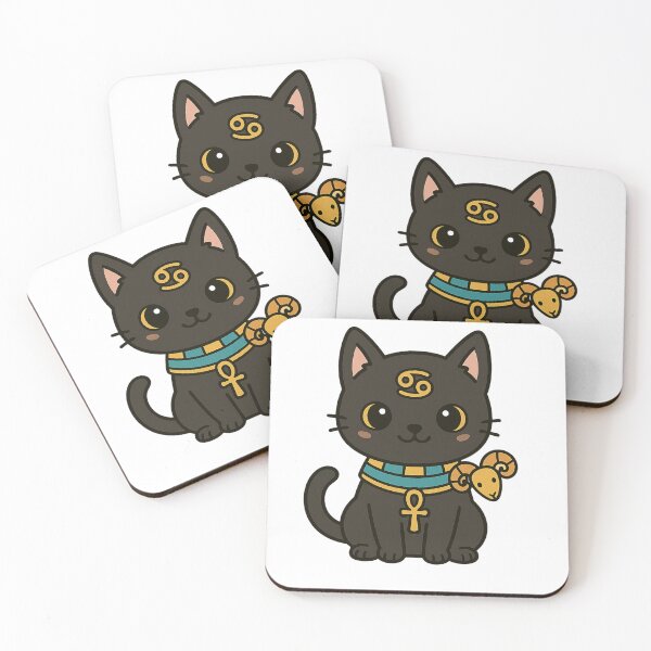 Item preview, Bastet Zodiac Cat – Aries (Kawaii Egyptian Black Cat) designed and sold by Eye Of Horus.