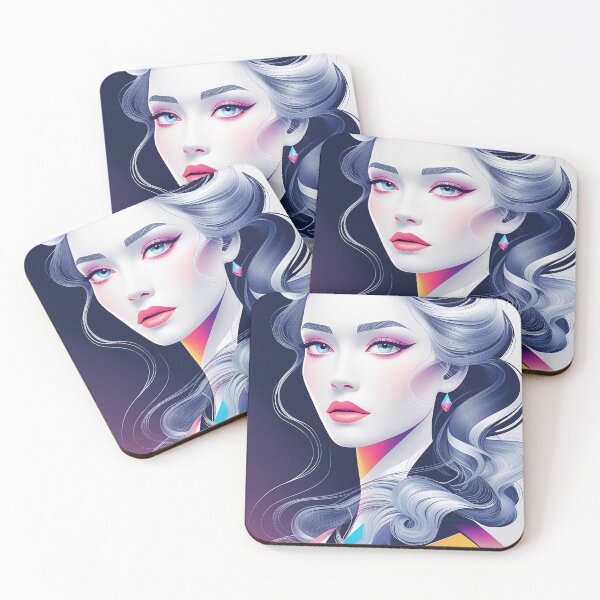 Item preview, Ethereal Graphic Portrait of an Ice Queen designed and sold by NordicBadger.