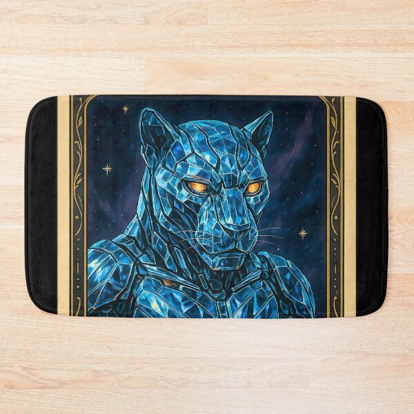 Item preview, The Cyber Panther Tarot Card – FTX MC Crystal-Armored Feline Warrior designed and sold by Fresh-Threads-X.
