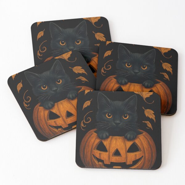 Item preview, Black Cats Halloween Pumpkin Design designed and sold by Vntty.