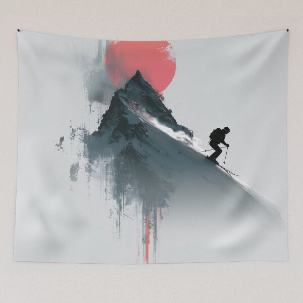 Item preview, Skier | Abstract Vibrance designed and sold by AJ Lab.