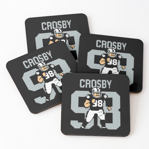 Item preview, Maxx Crosby Pixel Art Football Tribute In Silver And Black  designed and sold by MyArtYourWorld.