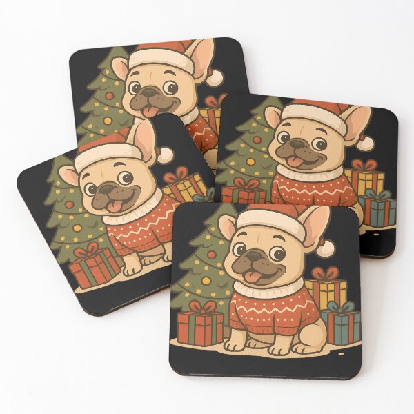 Item preview, Cute Christmas Buldog Illustration designed and sold by dragunztlo.