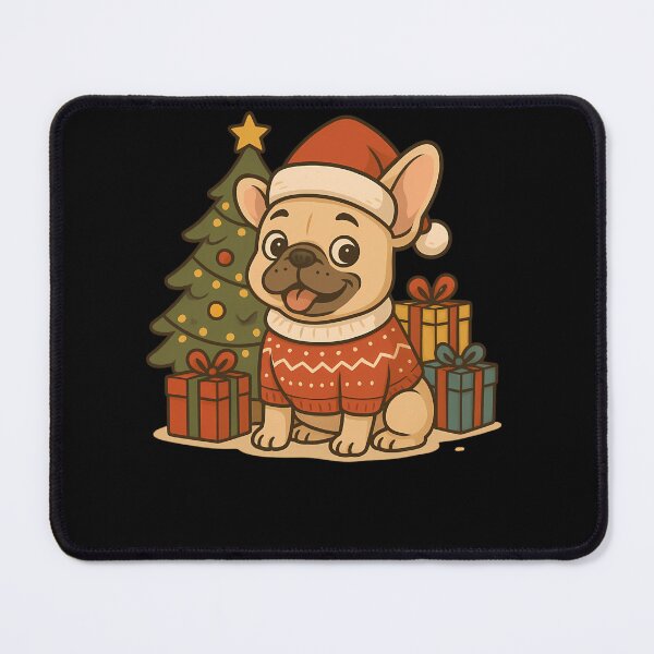 Item preview, Cute Christmas Buldog Illustration designed and sold by dragunztlo.