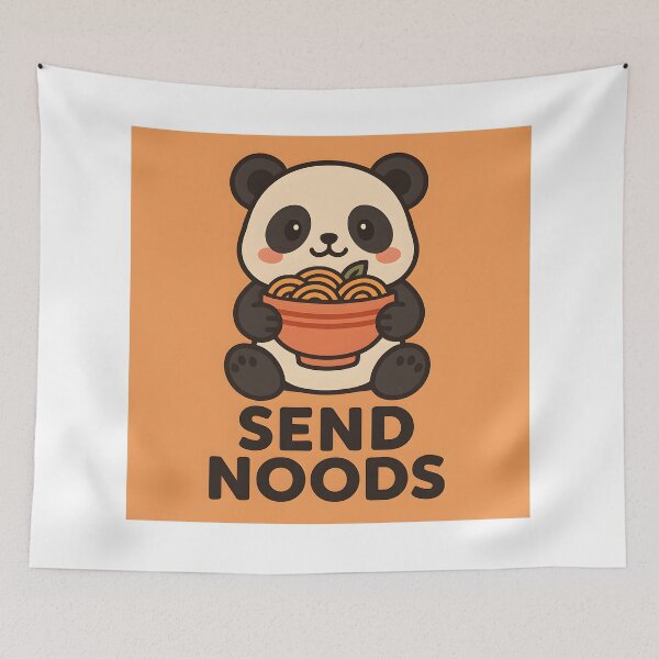 Item preview, Send Noods – Cute Panda with Noodles designed and sold by VibeCircuit61.