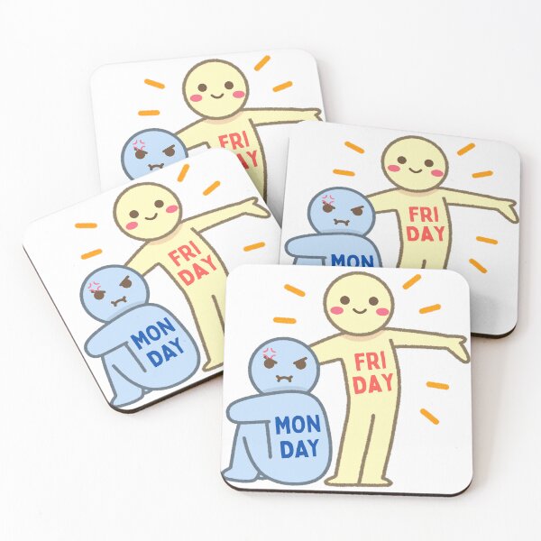 Item preview, From Monday Stress to Friday Happiness – Fun Comic Art  designed and sold by LOLmoods.