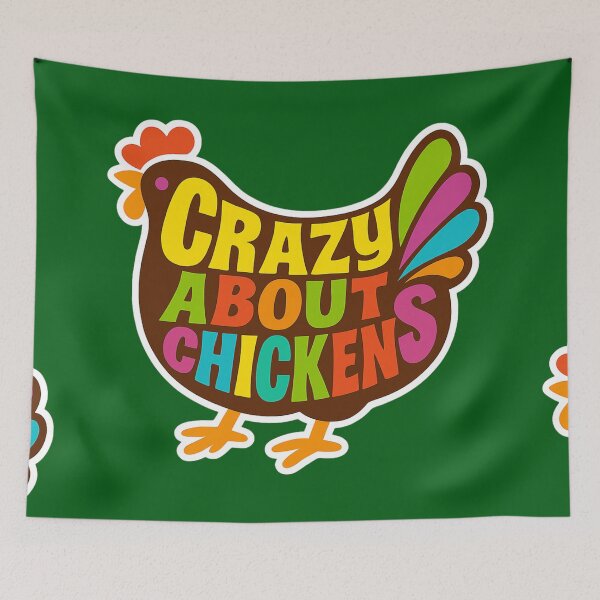 Item preview, Crazy About Chickens - Quirky Farm Art designed and sold by AnTartstudios.
