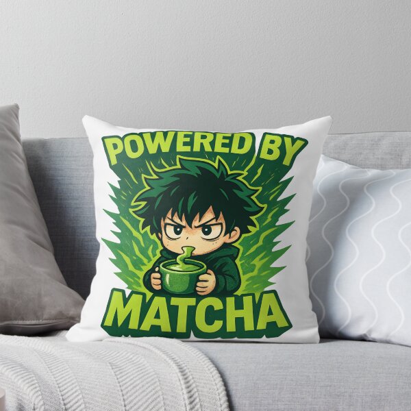 Item preview, Powered by Matcha – Chibi Anime Sticker | Green Tea Energy designed and sold by OsasChild.