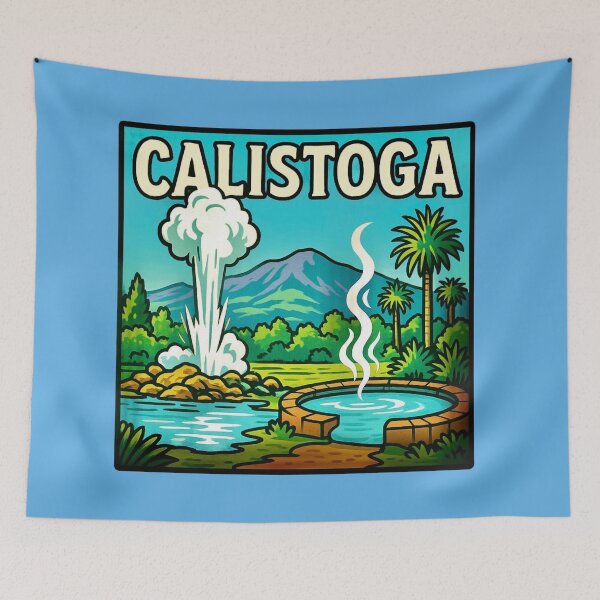 Item preview, Calistoga, Napa Valley - Hot Springs & Geyser designed and sold by Myra365Art.