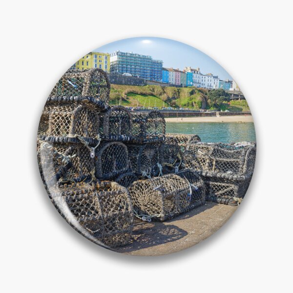 Item preview, Lobster pots on the harbour side in Tenby Wales UK designed and sold by John Gilham - Landscape Photography.