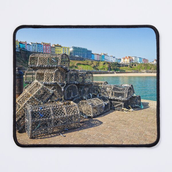 Item preview, Lobster pots on the harbour side in Tenby Wales UK designed and sold by John Gilham - Landscape Photography.