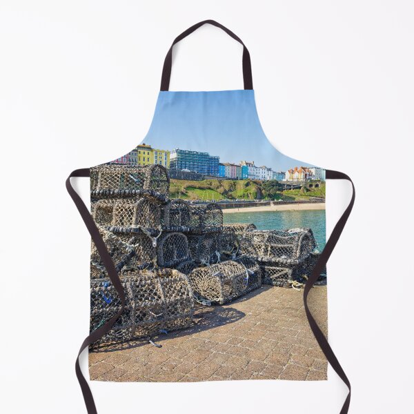 Item preview, Lobster pots on the harbour side in Tenby Wales UK designed and sold by John Gilham - Landscape Photography.