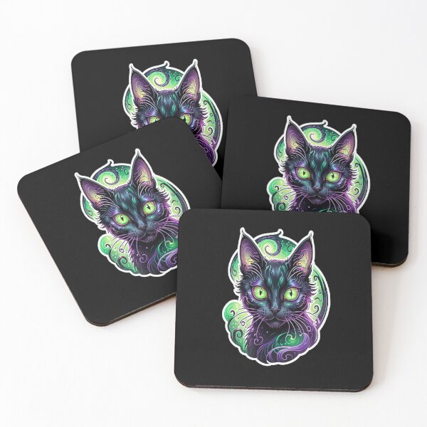 Item preview, Magic cat, Halloween Themed Print, Colored Graphics designed and sold by artdragongift 15.