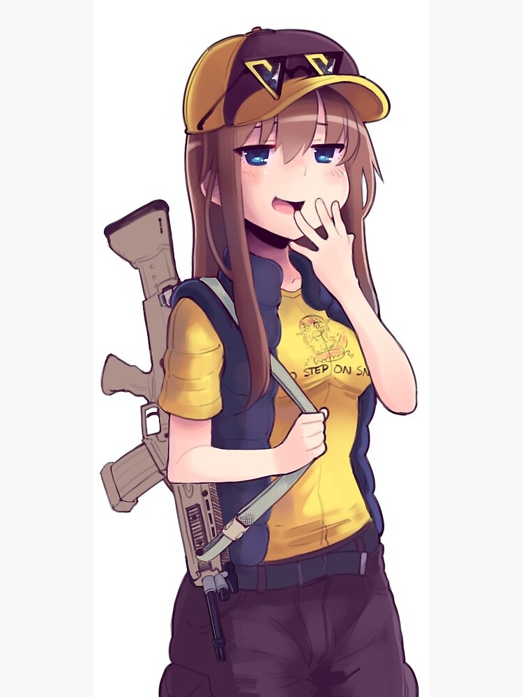 Ancap Anime Girl With Gun Greeting Card By Sugnabb Redbubble