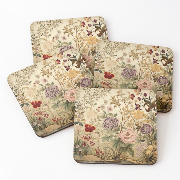 Item preview, Natural Botanical Silk Floral Carpet designed and sold by GrinGalore.