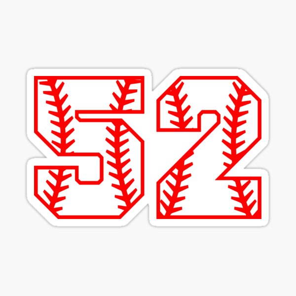 Yoenis Cespedes #52 Jersey Number Sticker for Sale by StickBall