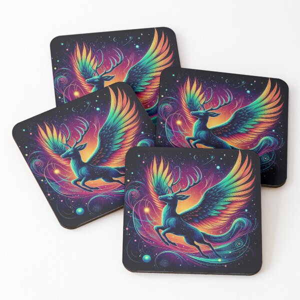 Item preview, Colorful mystic fantastic deer designed and sold by Dogandesighn.