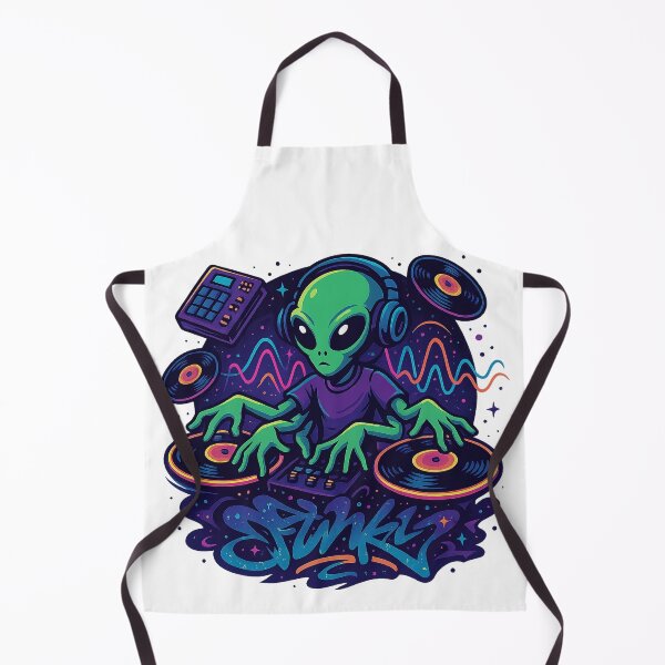 Item preview, Funky Alien Turntablist – Clean Galactic DJ Graffiti Art designed and sold by KrintoryTees.
