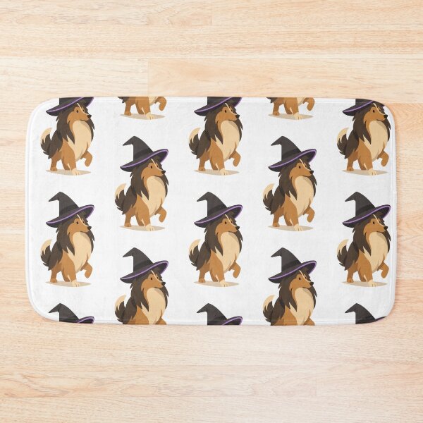 Item preview,  Sheltie Dog in Witch Hat Illustration designed and sold by Flying Doggo.
