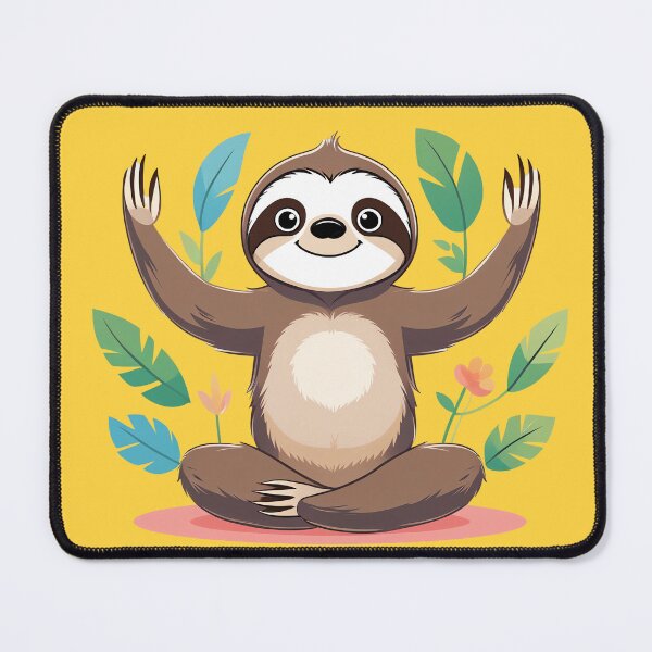 Item preview, Happy Yoga Sloth designed and sold by BikeRelaxStudio.