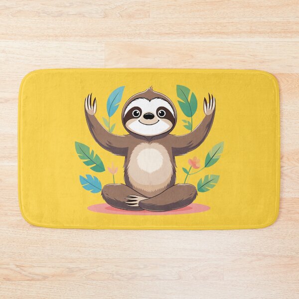 Item preview, Happy Yoga Sloth designed and sold by BikeRelaxStudio.