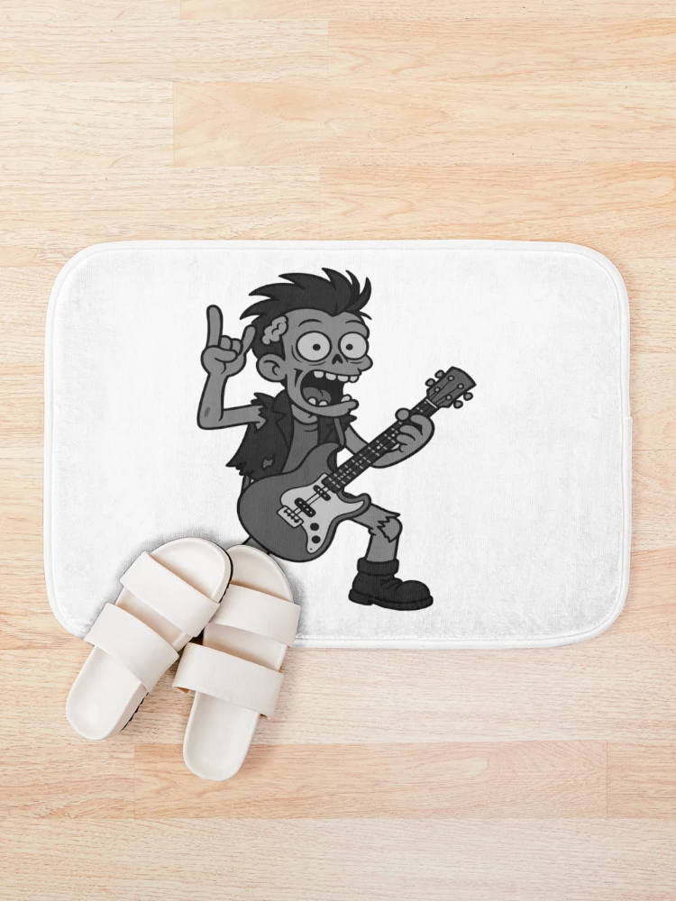 Thumbnail 1 of 6, Bath Mat, Zombie Rocker designed and sold by Marcite.