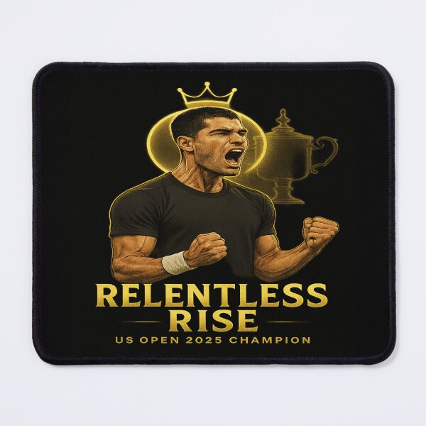 Item preview, Carlos Alcaraz US Open Champion 2025 T-Shirt | Tennis Victory Fan Tee designed and sold by POD DYNASTY.