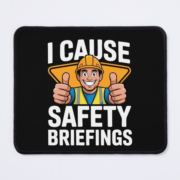 Item preview, Funny Construction Safety Briefing Hard Hat Humor Builder Worker designed and sold by w1ckerman.