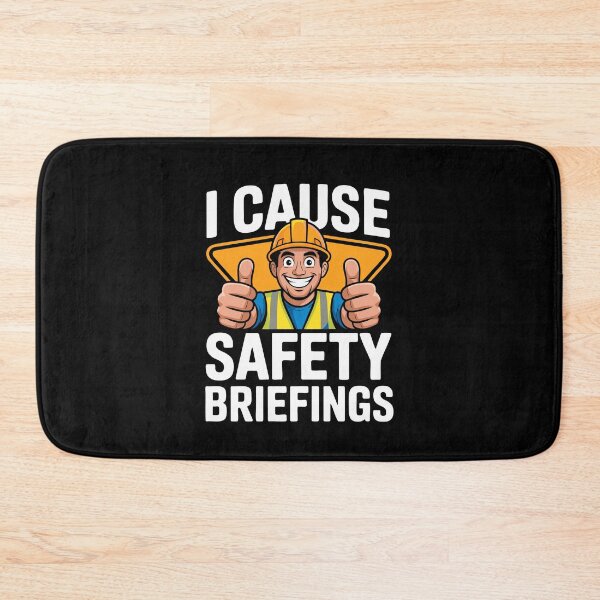 Item preview, Funny Construction Safety Briefing Hard Hat Humor Builder Worker designed and sold by w1ckerman.