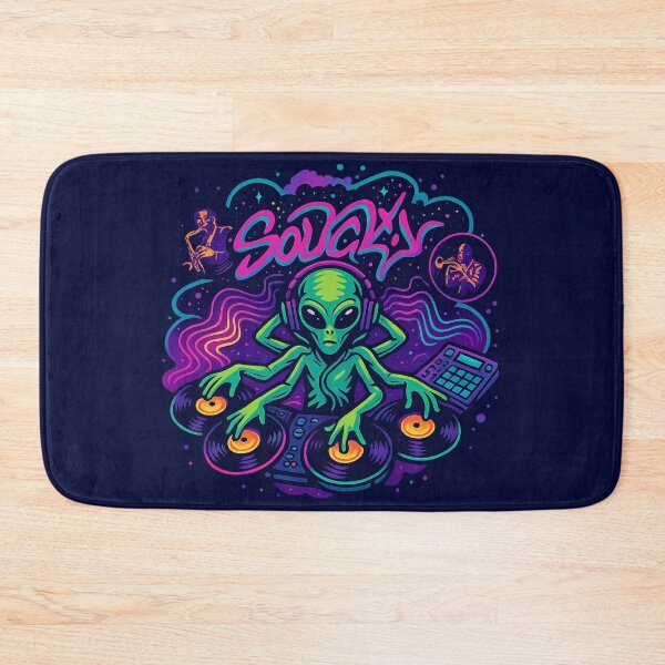 Item preview, Soulcity Alien DJ – Cosmic Jazz Turntable Masterpiece designed and sold by KrintoryTees.