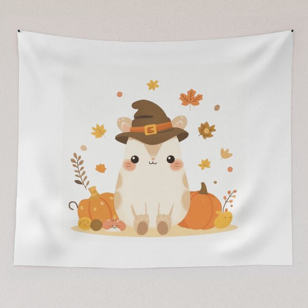 Item preview, Cozy Kawaii Little Animal Fall Illustration designed and sold by ArtBySylvia.