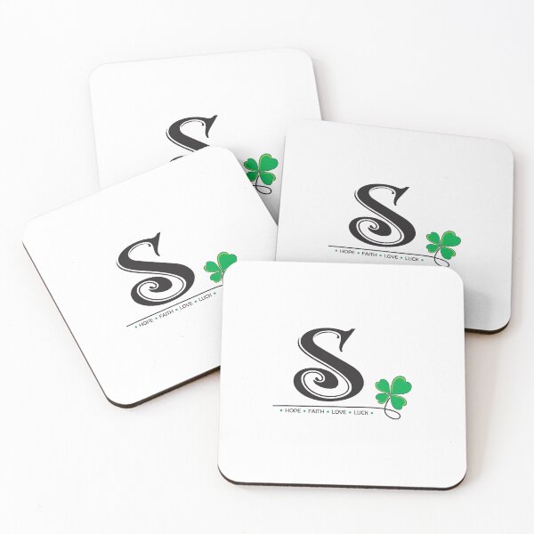 Item preview, A-Z Lucky Four-Leaf Clover Alphabet Design_S designed and sold by LittleBrushes.