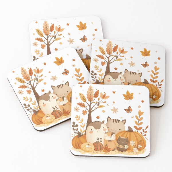 Item preview, Cozy Autumn Forest  Animal Friends designed and sold by ArtBySylvia.