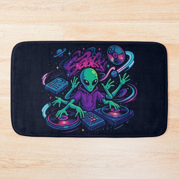 Item preview, Alien DJ in Space – Galactic Turntable Master with Hoodie Style designed and sold by KrintoryTees.