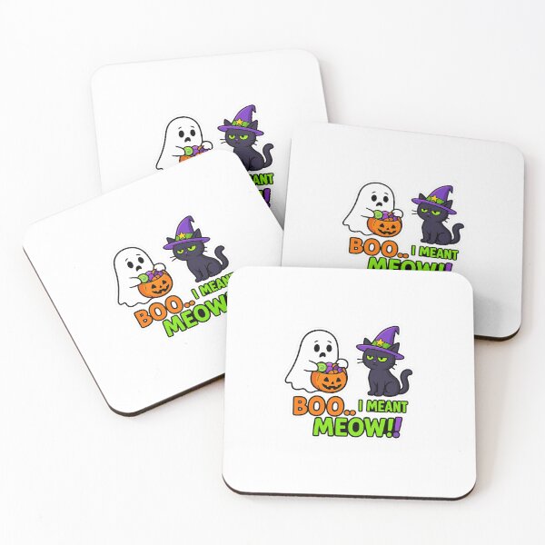Item preview, Boo… I Meant Meow! – Funny Halloween Ghost & Cat Cartoon Design designed and sold by Gurjeetpixelart.